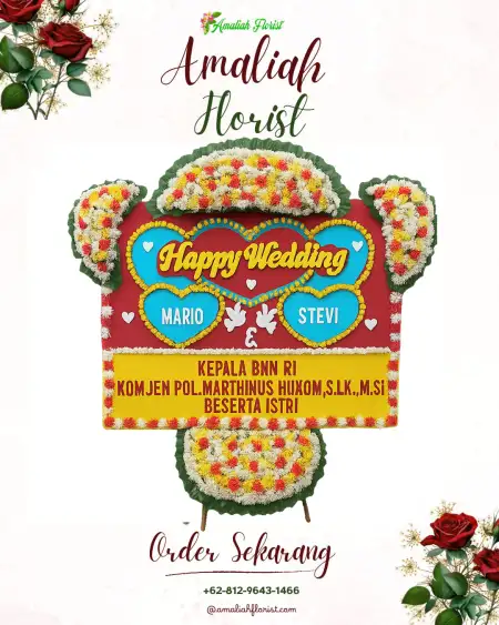 Papan Bunga Pernikahan Pateken